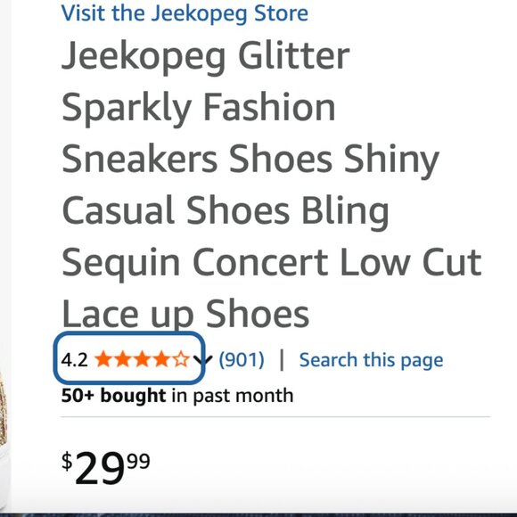 New Sparkly glitter sneakers, size 9 - Picture 2 of 2